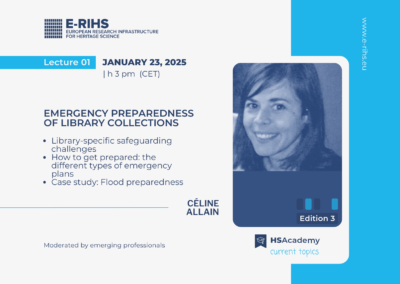 HS Academy “Current Topics in Heritage Science” starts over on January 23, 2025