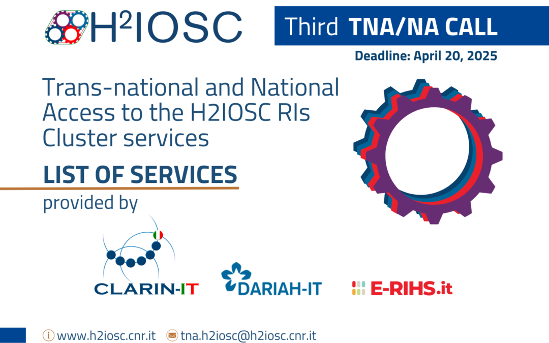 The third call for access to advanced digital services of H2IOSC is open!