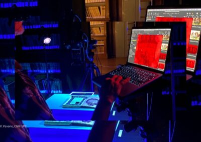 E-RIHS.it Campaign - MOLAB of the CNR ISPC Manuscripts and Archives research group. Advanced UV fluorescence techniques to reveal traces of writing invisible to normal light | © Danilo Pavone, CNR ISPC