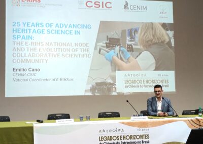Prof. Emilio Cano (E-RIHS National Node Committee Vice Chair and Spanish National Node Coordinator), during his presentation at the ANTECIPA symposium. credits: Federica Baldassari